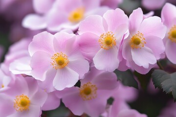 Bee collect pollen from pink flower (Cosmos bipinnatus). Close-up. Side view. Beautiful simple AI generated image