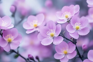 Obraz premium Black ants in the flower petal area - generative ai. Beautiful simple AI generated image