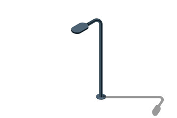Isometric of light lamp pillar. Isometric street light. Isometric icon of a park light. Light pillar icon. Isometric outdoor lighting