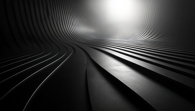 abstract minimalist black and white composition horizontal lines modernism soft lighting symmetrical