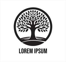 Obraz premium tree house vector art illustration logo design