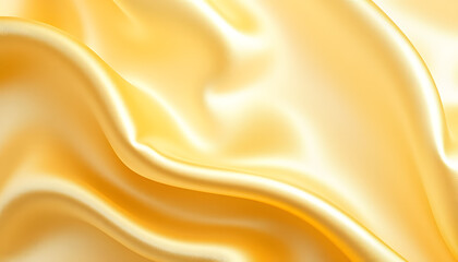 Obraz premium yellow gold satin texture that is white silver fabric luxurious shiny that is abstract silk cloth background with patterns soft waves blur beautiful, hand-drawn digital illustration