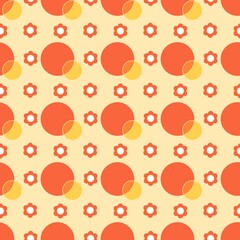 seamless pattern with circle and flower