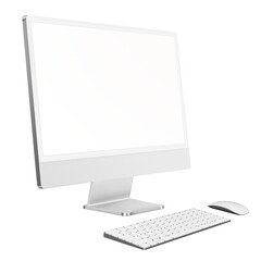 Blank computer screen png on transparent background