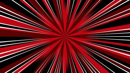 Dynamic red and black radial burst abstract design  
