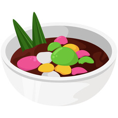 Indonesian Drink Wedang Ronde Illustration