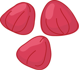 Vector illustration of red adzuki beans.