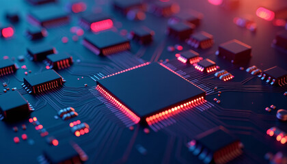 Fototapeta premium Intricate Circuit Board Technology