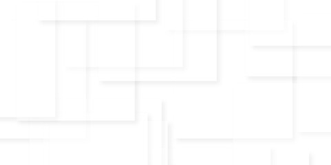 Modern Abstract white background design with layers of textured white transparent material in triangle and squares shapes. White color technology concept geometric line vector background.