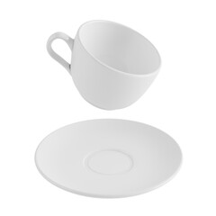 Free PNG 3d illustration of two coffee cups are next to each other, one has a white lid. isolated transparent background perfectly cutout high resolution	