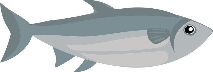 Salmon Illustration in Vector Style.