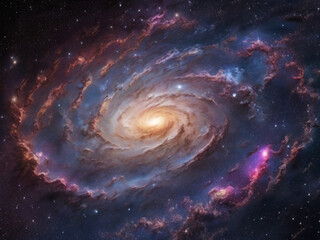 Galaxy with Swirling Stars