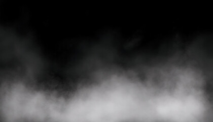 Dark Abstract Background with Soft Fog and Mist Effect in Monochromatic Black and White Shades