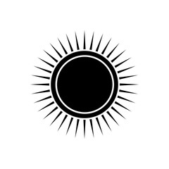 Sun vector icon. Summer illustration sign. hot symbol or logo.