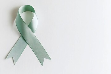 Green ribbon placed on the side of the image. Month of sensitization on brain lesions