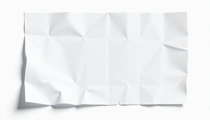 Obraz premium Blank Crumpled White Paper Texture Graphic