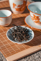 Experience the tradition of a Tea Ceremony with exquisite Loose Black Tea in lovely Tea Cups