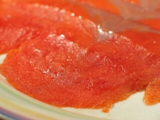 Red meat meal with a close view