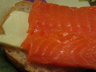 Salmon Dish with Tableware and Ingredients