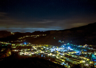 Night view of the town of San Mateo in Gran Canaria © Miguel Diaz Ojeda