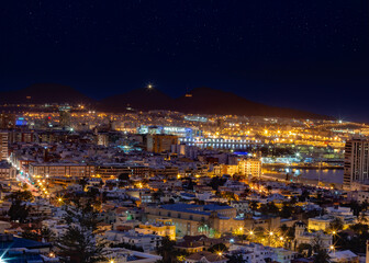Night view of the port of Las Palmas, Gran Canaria