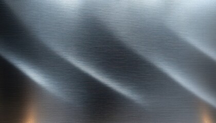 Brushed Metal Texture Smooth Stainless Steel Surface with Light Reflection