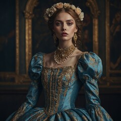 Imagine Renaissance-inspired fashion with a glamorous twist.