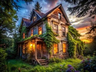 Abandoned Boarded-Up Home in Urban Exploration: A Haunting Glimpse into Decay and Neglect, Capturing the Essence of Forgotten Places and Urban Stories in High Detail