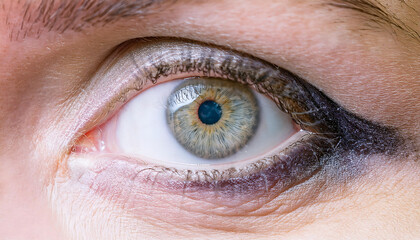 Close-Up Detail of a Human Eye with Natural Colors and Texture