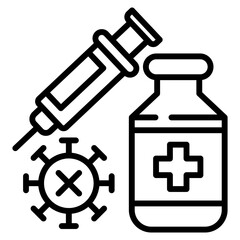 vaccination single icon