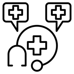 Obraz premium medical consultant single icon