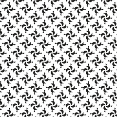 Fototapeta premium Geometric floral set of seamless patterns. Black and white vector backgrounds.