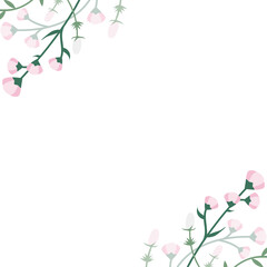 Png floral frame decorated with wildflower border