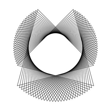 recommend clip art: Abstract circular geometric element png, transparent background