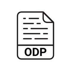 ODP icon, ODP symbol. ODP outline vector icon. flat vector simple element illustration from editable big data concept isolated on white background