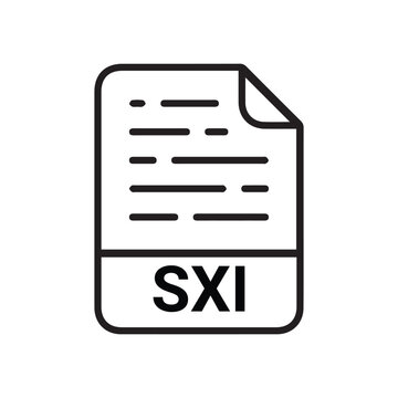 SXI icon, SXI outline vector icon. Thin line black SXI icon, flat vector simple element illustration from editable big data concept isolated on white background