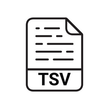 TSV icon, TSV outline vector icon. Thin line black TSV icon, flat vector simple element illustration from editable big data concept isolated on white background