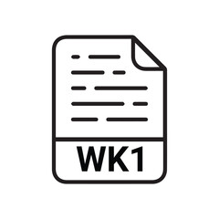 WK1 icon, WK1outline vector icon. Thin line black WK1icon, flat vector simple element illustration from editable big data concept isolated on white background