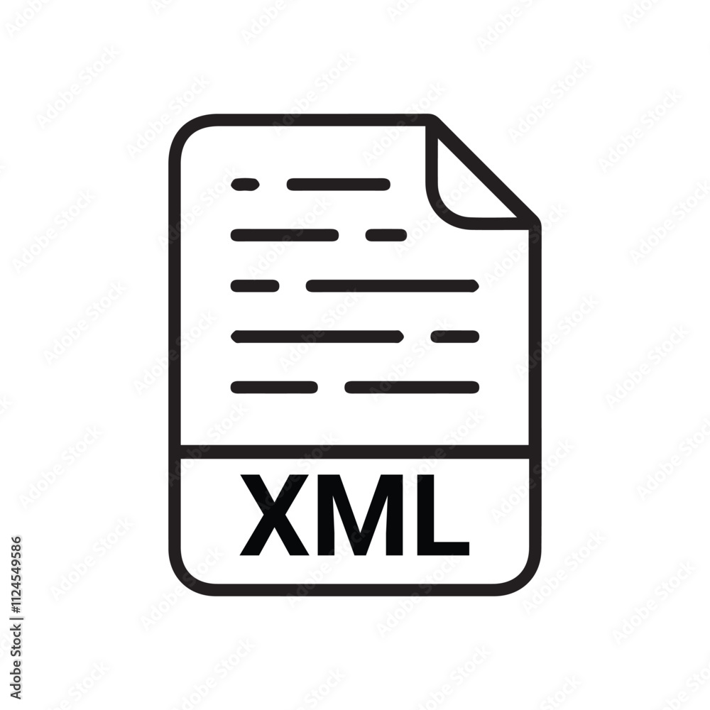 Poster xml icon, modern flat design of xml file icon for web
