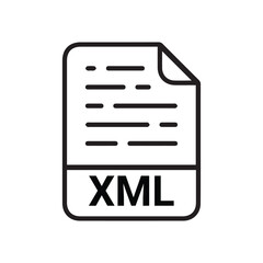 XML icon, Modern flat design of XML file icon for web