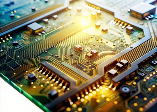 Flexible Circuit Board, FPC, Electronics, , Double Exposure Photography, High Resolution, White Background