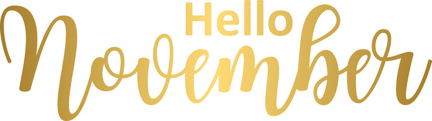 Golden Hello November hand drawn lettering © N2