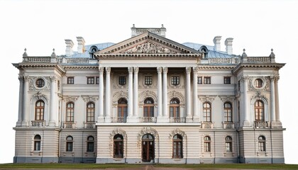 Obraz premium Architecture building landmark palace on isolated white background