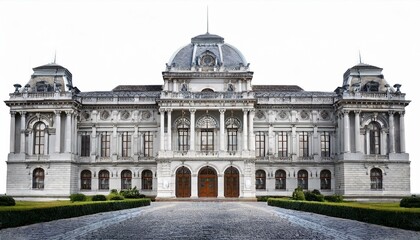 Obraz premium Architecture building landmark palace on isolated white background