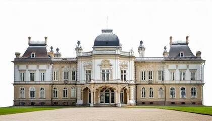 Fototapeta premium Architecture building landmark palace on isolated white background
