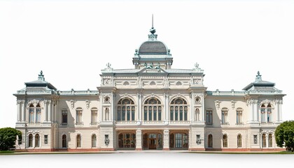 Fototapeta premium Architecture building landmark palace on isolated white background