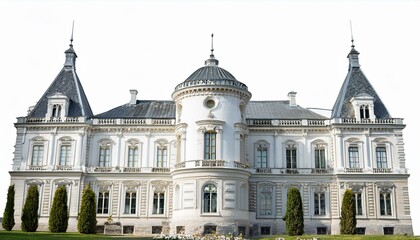 Fototapeta premium Architecture building landmark palace on isolated white background