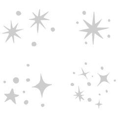 Obraz premium Gray png sparkles galactic doodle sticker