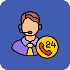 24 hours support Icon