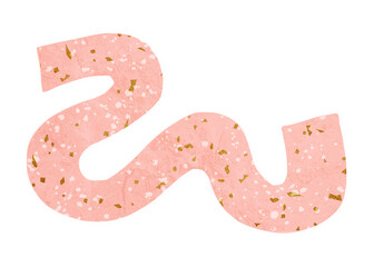 Obraz premium Terrazzo abstract png shape clipart, pink aesthetic texture on transparent background